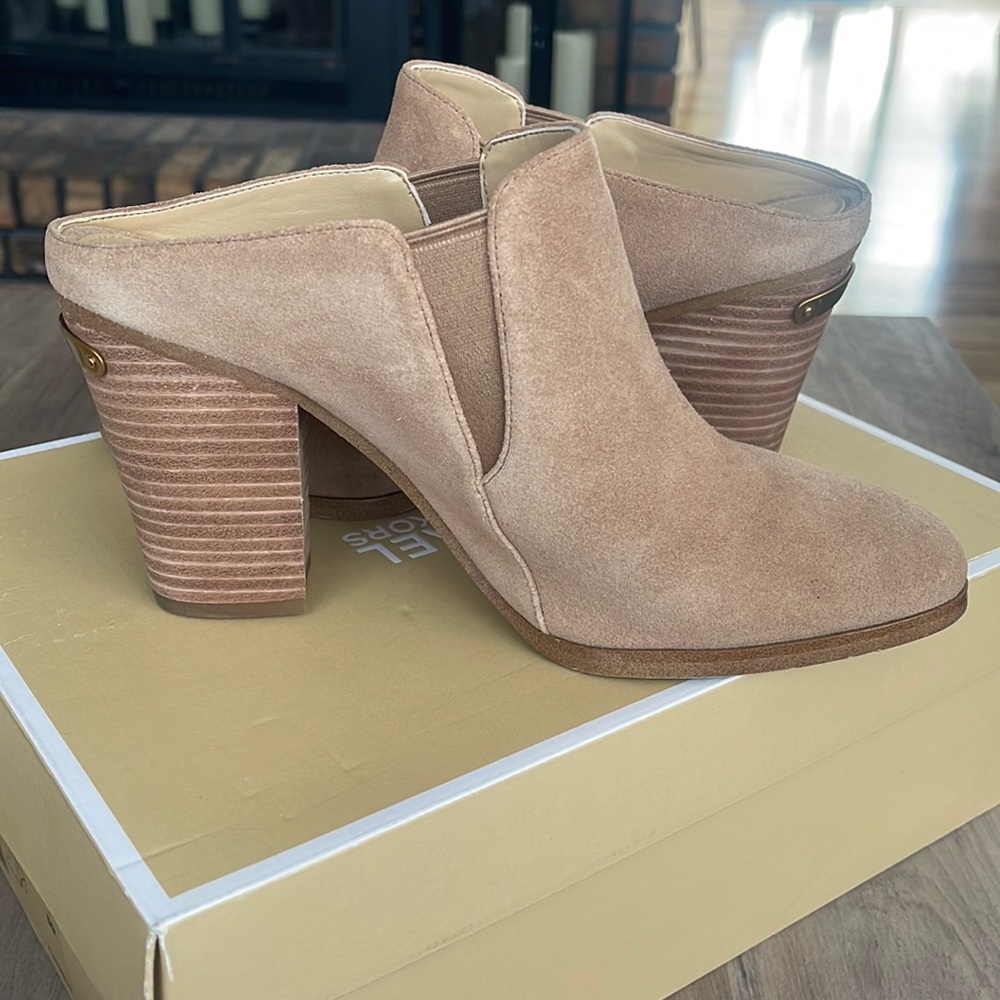 Michael Kors Braden Suede Closed Toe Heel